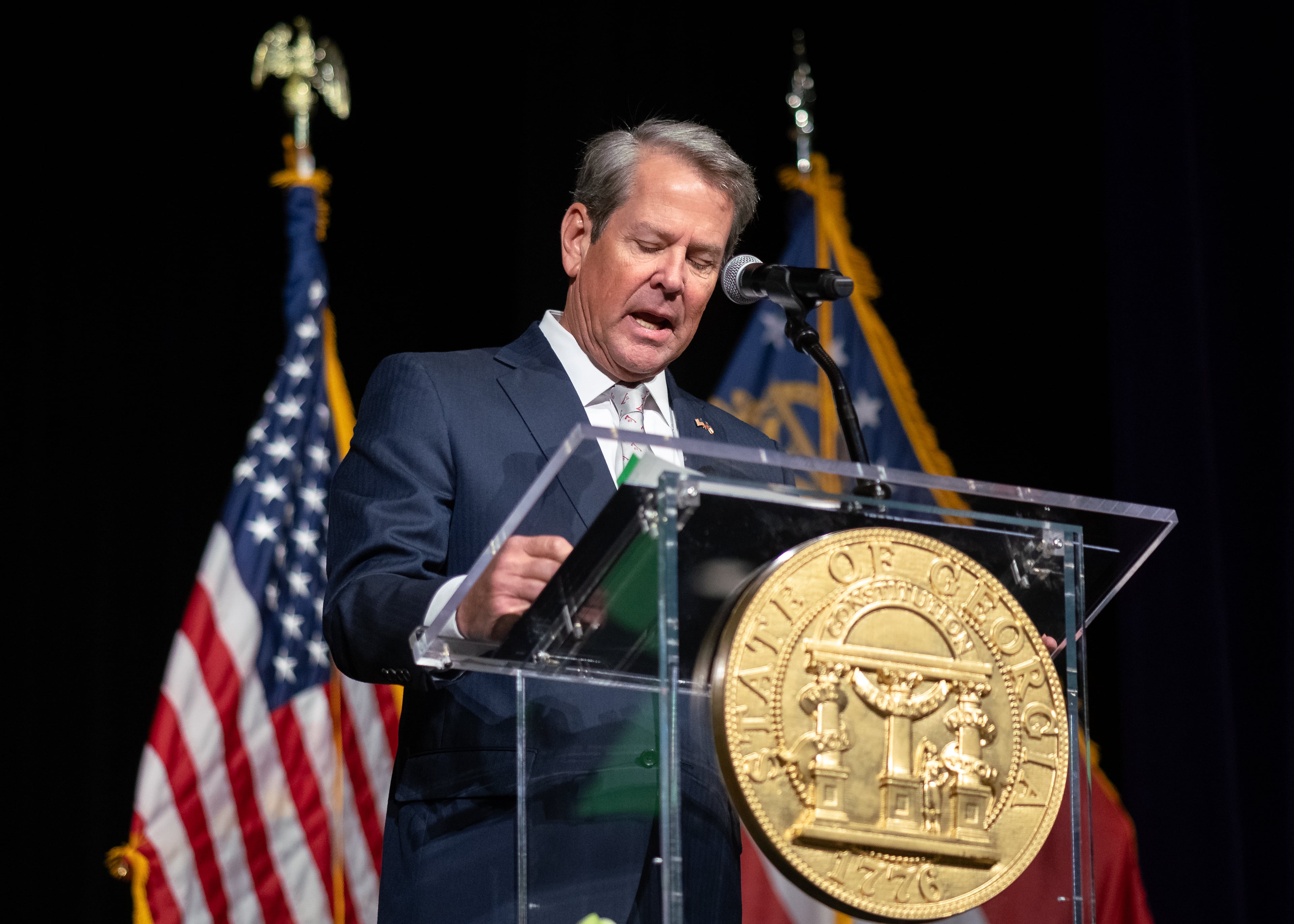 Gov. Brian Kemp traveled out of the country this week.