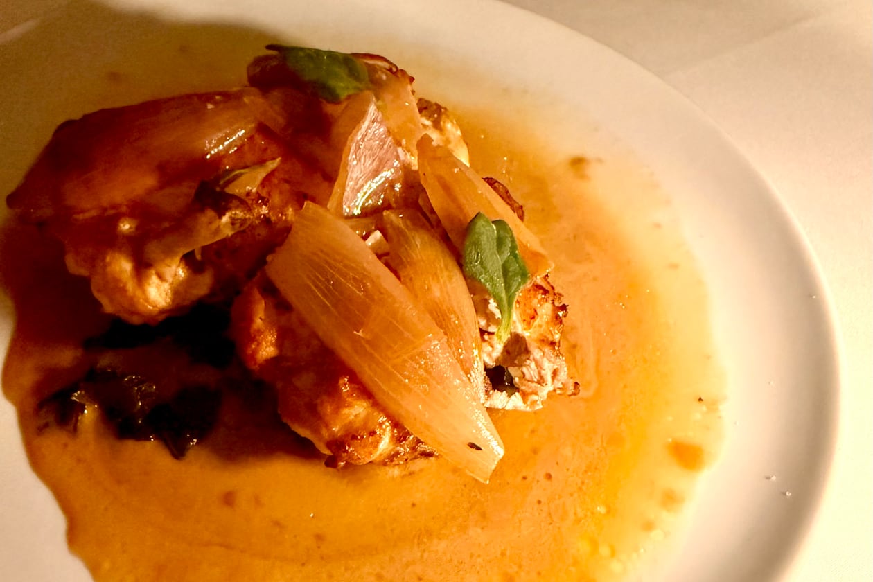 Roast chicken from Elise in Midtown. (Angela Hansberger for The Atlanta Journal-Constitution)