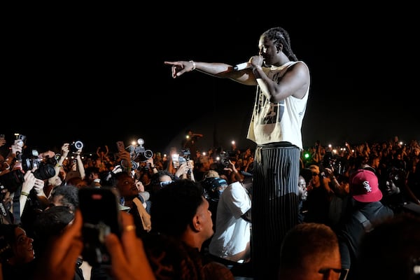Young Thug performs during the Summer Smash Music Festival on Sunday, June 22, 2025, in Bridgeview, Ill. (Photo by Rob Grabowski/Invision/AP)