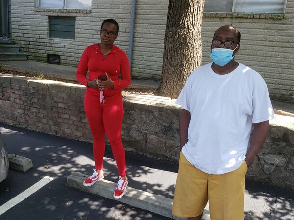 Shakirah Daniels, left, and her father, Randy Daniels, live in Forest Park in northern Clayton County. For months they had difficulty finding work after the pandemic killed their previous jobs. Many low-wage hourly workers in metro Atlanta were helped by extra federal aid, but boosted federal unemployment benefits are set to expire soon, sparking uncertainty about what's ahead for them. The Daniels recently landed warehouse jobs. MATT KEMPNER / AJC