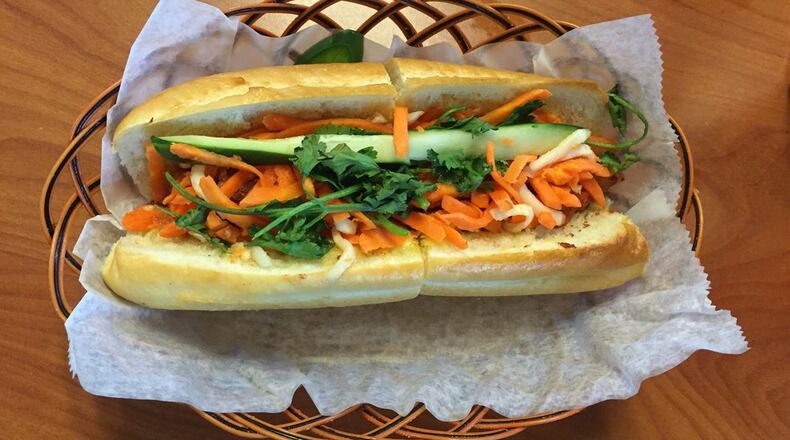 The grilled pork sandwich at Lee’s Bakery is the perfect introduction for banh mi newbies. (Elizabeth Lenhard)