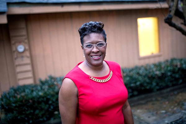 FILE - Keisha Waites poses for a photo in Atlanta on Oct. 10, 2017. (Branden Camp/Atlanta Journal-Constitution via AP, File)