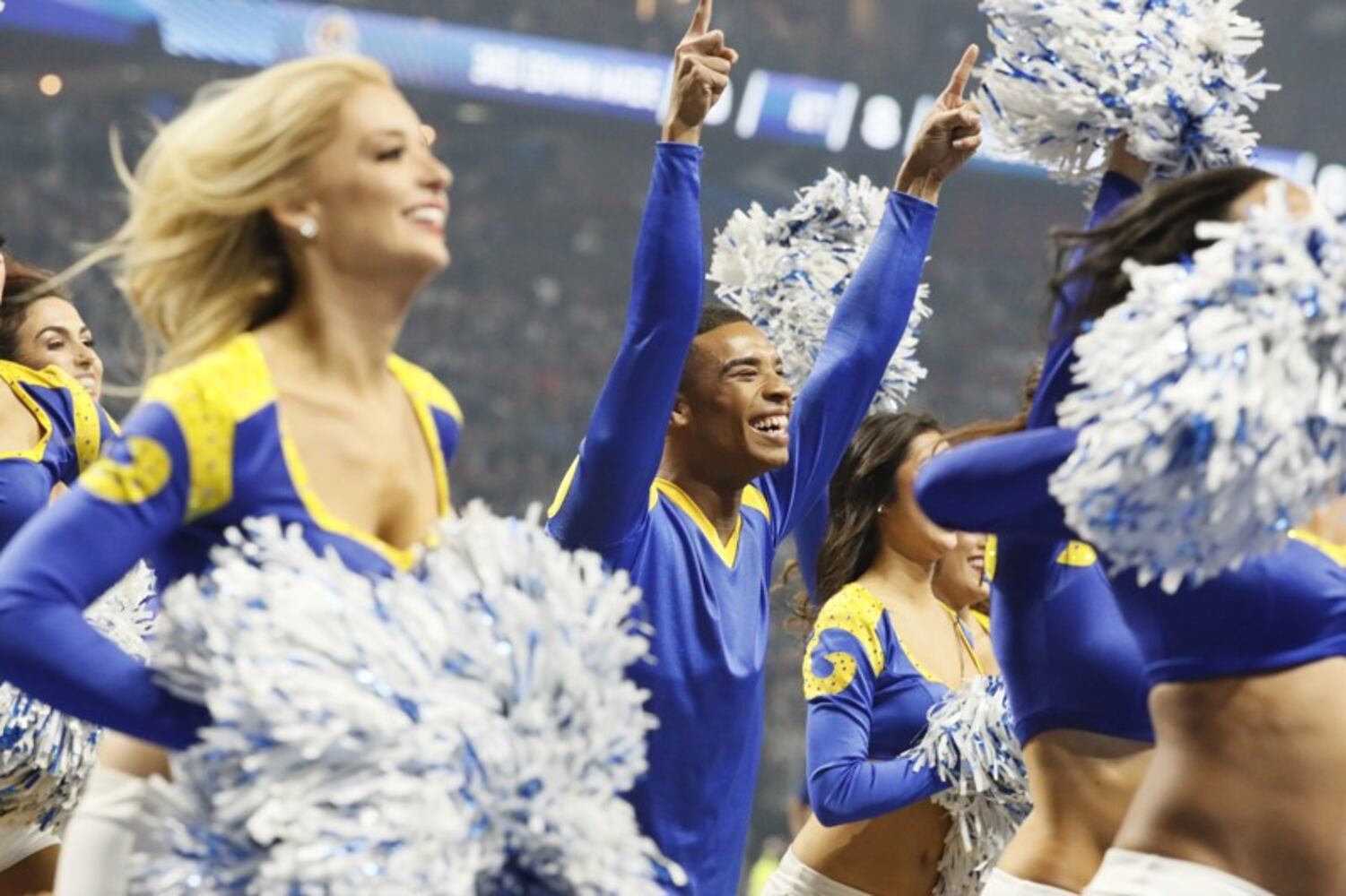 Photos: NFL’s first male cheerleaders perform at Super Bowl 53