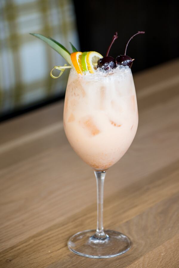  Booze-free kid's mocktail with fruity flavors at Scout in Oakhurst. / Photo credit- Mia Yakel.