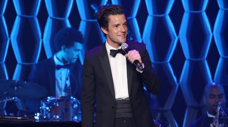 NEW YORK, NY - APRIL 21: Brandon Flowers performs onstage at Sinatra at 100: Music and Film, Lincoln Screening of 'On The Town' and performances during the 2015 Tribeca Film Festival at Spring Studio on April 21, 2015 in New York City. (Photo by Neilson Barnard/Getty Images for the 2015 Tribeca Film Festival) Killers frontman Brandon Flowers.
