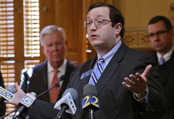 Georgia GOP chair Josh McKoon said Trump was the first White House candidate to pay the $25,000 contribution to the state party to cement his place on the ballot. (Bob Andres/AJC)