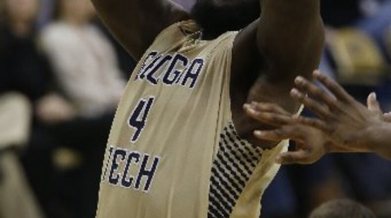 Georgia Tech center Demarco Cox is shooting 53.1 percent from the field. (ASSOCIATED PRESS)