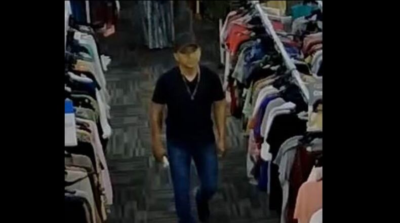 Gwinnett County police are searching for a man they believe stole a woman's wallet and later broke into her home.