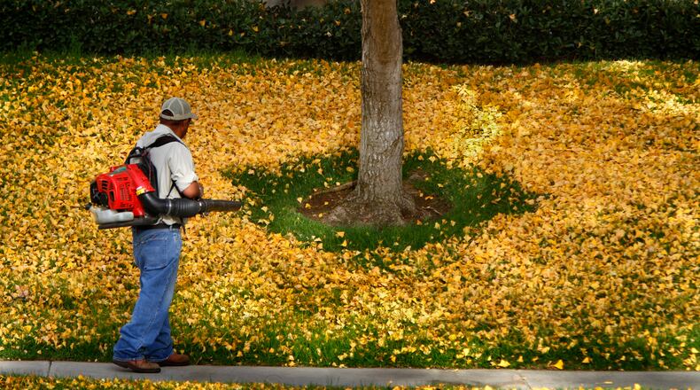 The Georgia Senate on Monday approved a bill that would prevent cities and counties from banning gas-powered leaf blowers. (Don Bartletti/Los Angeles Times/TNS)
