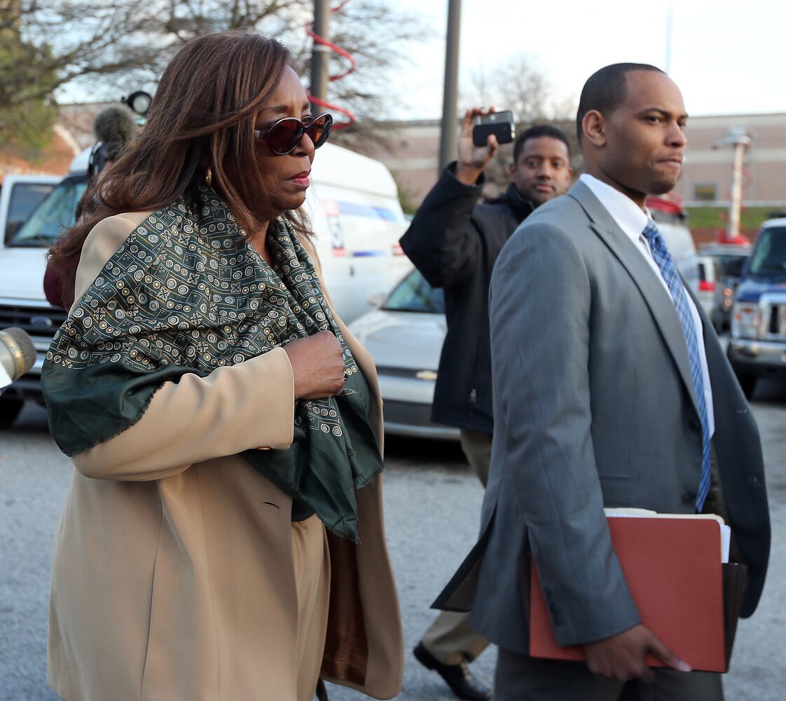 APS educators and their attorneys at Fulton County Jail