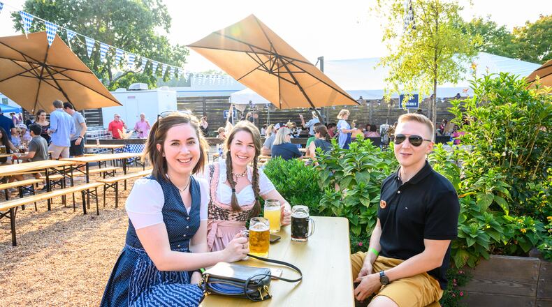 Tucktoberfest happens all month long in Tucker Brewing's expansive beer garden. Courtesy of Tucker Brewing Co.