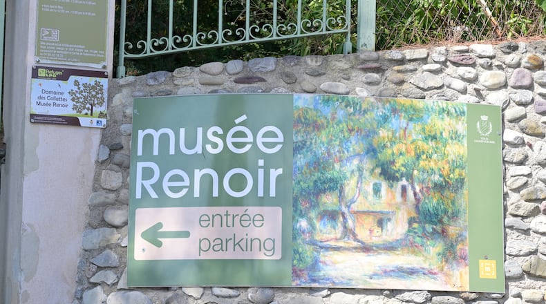 The entrance of the Renoir Museum is pictured after thieves stole four valuable Renoir paintings, in Cagnes-sur-Mer, Tuesday, Sept. 8, 2026. (AP Photo/Philippe Magoni)