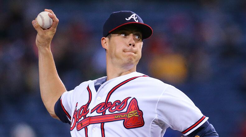 Matt Wisler has been moved from his originally scheduled start Tuesday against the Dodgers to Thursday’s series finale after pitching the 10th inning Sunday at Miami for his first save. (Curtis Compton / ccompton@ajc.com)