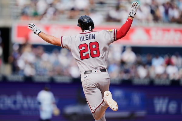 Matt Olson, flying up the charts. (Seth Wenig/AP)
