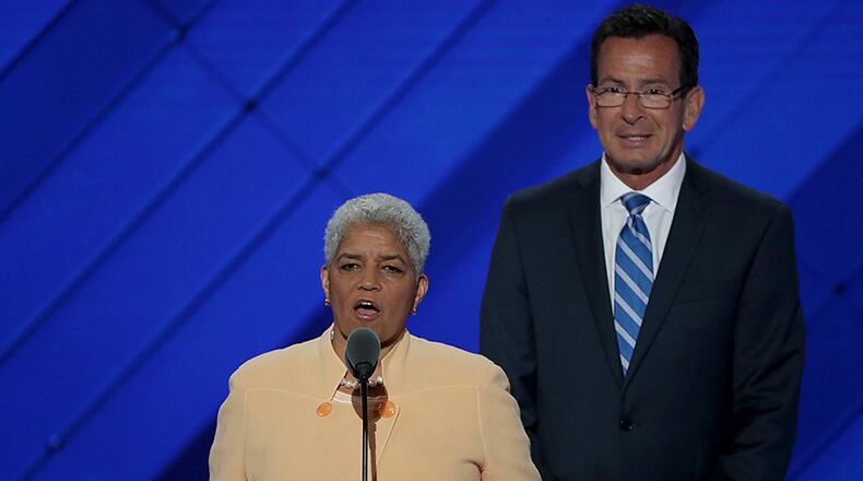 PHILADELPHIA, PA - JULY 25: Former mayor of Atlanta, Georgia Shirley Franklin delivers a speech on the first day of the Democratic National Convention at the Wells Fargo Center, July 25, 2016 in Philadelphia, Pennsylvania. An estimated 50,000 people are expected in Philadelphia, including hundreds of protesters and members of the media. The four-day Democratic National Convention kicked off July 25. (Photo by Alex Wong/Getty Images)