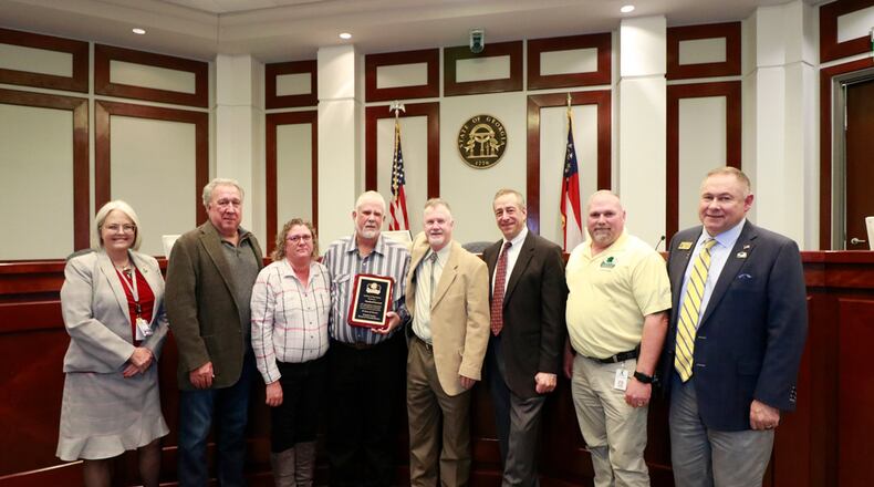 During their meeting on Nov. 15, the Forsyth County Board of Commissioners recognized Forsyth County Roads and Bridges Equipment Operator Senior Stanford Norwood for his recent retirement. Norwood spent 29 years as a county employee. His last day with the county was June 1.