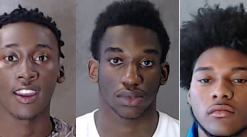 Adonis Lewis (left), Braindon Cayo and Antonio Wilson