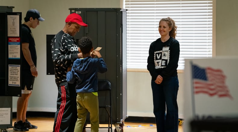 Voters cast their ballots in Cobb County, Georgia. November 5th, 2024 (Ben Hendren for the Atlanta Journal-Constituion)