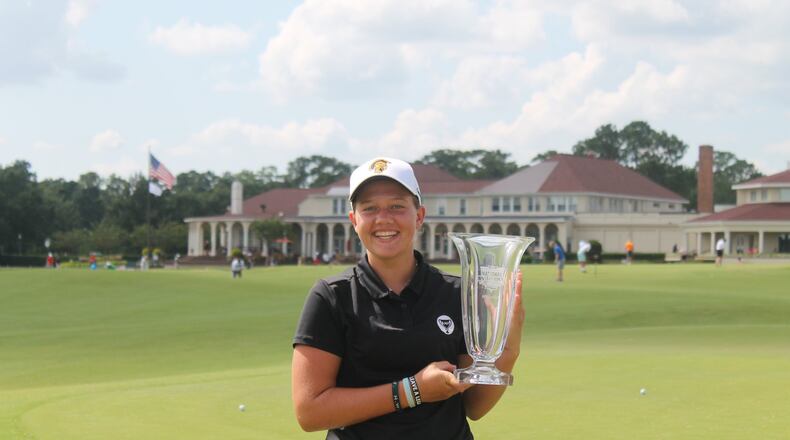 Loralie Cowart of Carrollton High School wins the 2020 NHSGA Invitational at Pinehurst.