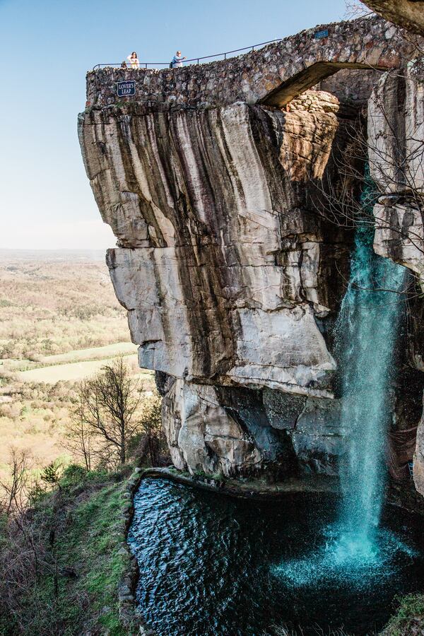 High Falls and Lover’s Leap from the Observation Point which also includes sweeping views of Chattanooga and the valley below. (Courtesy of Leonard Garrison)