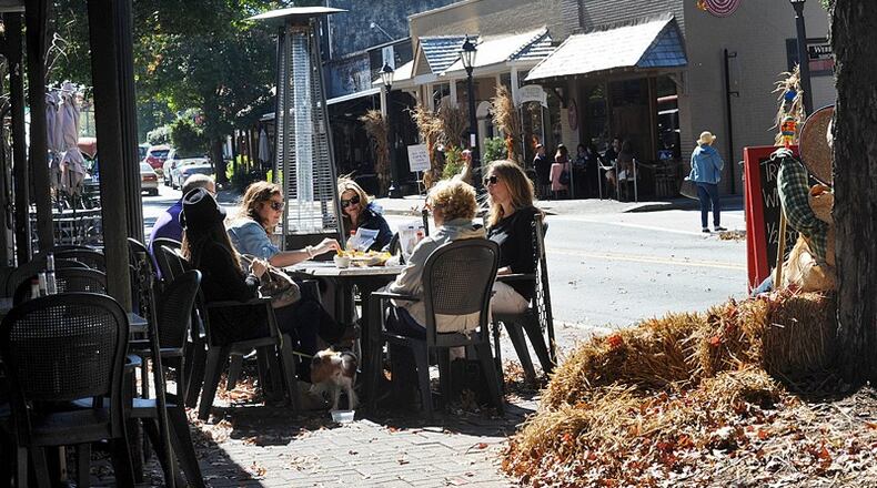 Canton Street is in the Roswell Historic District, to be included in the strategic plan update for the Alpharetta Highway (Ga. 9) corridor. AJC FILE