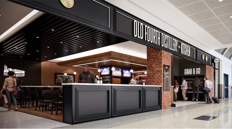 Old Fourth Ward Distillery + Kitchen is opening at Hartsfield-Jackson International Airport. (Courtesy of Old Fourth Distillery)