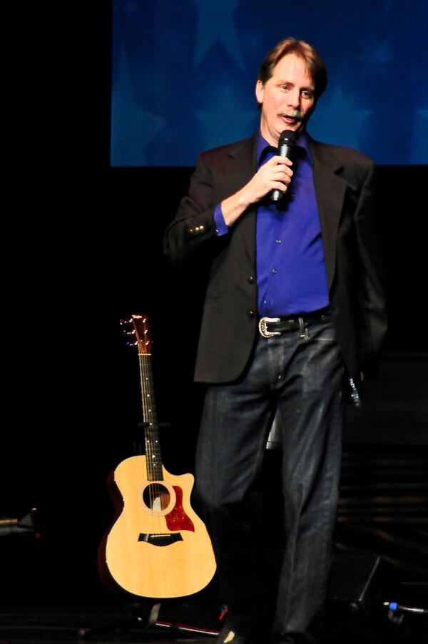 Atlanta’s own Jeff Foxworthy performed comedy at the Sean Hannity's Holiday Concert Salute to the Troops at the Cobb Energy Centre on Sunday, Dec. 18, 2011. Jeff Foxworthy is going to be inducted in the Georgia Music Hall of Fame as an unusual "spoken word" recipient. CREDIT: Rodney Ho/rho@ajc.com