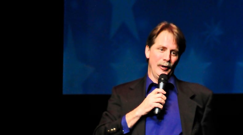 Atlanta’s own Jeff Foxworthy performed comedy at the Sean Hannity's Holiday Concert Salute to the Troops at the Cobb Energy Centre on Sunday, Dec. 18, 2011. Jeff Foxworthy is going to be inducted in the Georgia Music Hall of Fame as an unusual "spoken word" recipient. CREDIT: Rodney Ho/rho@ajc.com