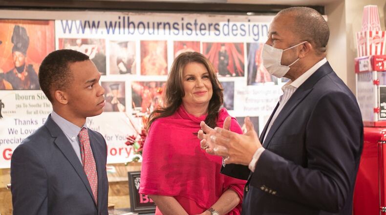 C.J. Pearson talks with GAME President Thomas Dortch as Shane Claffey, senior adviser to Last Hope USA, looks on. CONTRIBUTED