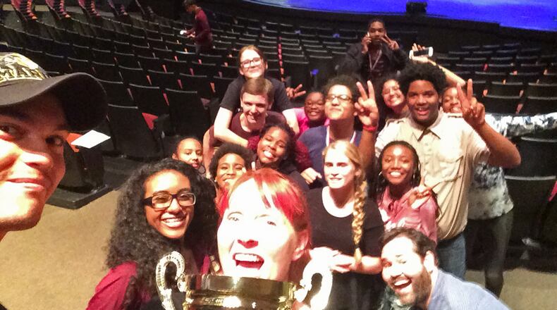 Salem High School Theatre won the trophy as Region 4-AAAA One Act Champion for their performance of “25th Annual Putnam County Spelling Bee.”