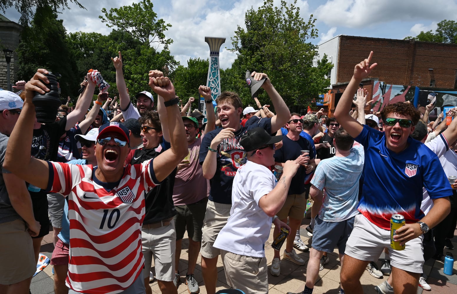 World Cup fans for USA vs Australia game