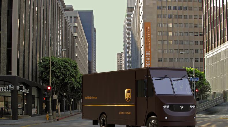 A rendering of a Thor electric UPS truck. Source: UPS