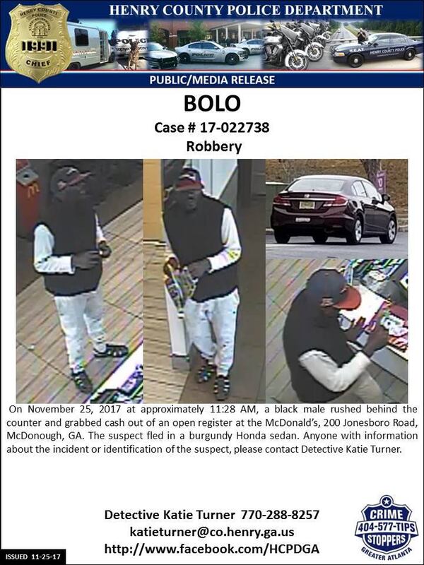 Henry County police  flyer