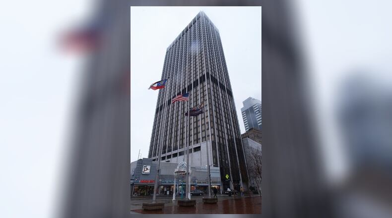 The 2 Peachtree Street building as seen from Five Points.