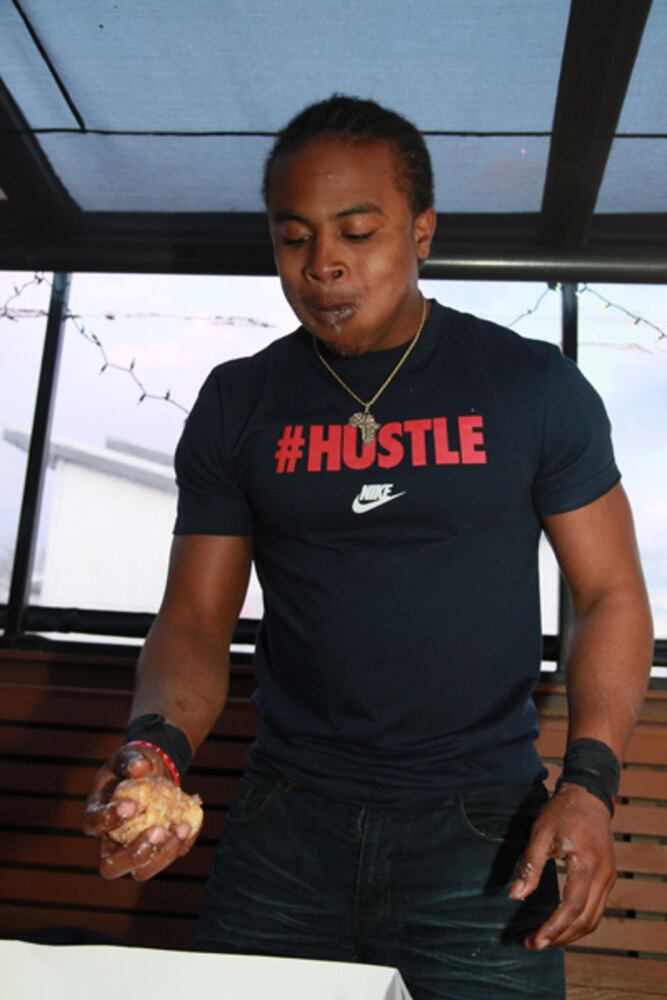 Donut eating contest at Republic Social House