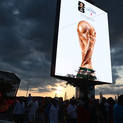 Soccer fans leave Atlanta Stadium (Mercedes-Benz Stadium) after Morocco beat Haiti during FIFA World Cup match on Wednesday, June 24, 2026, in Atlanta. (Hyosub Shin/AJC)
