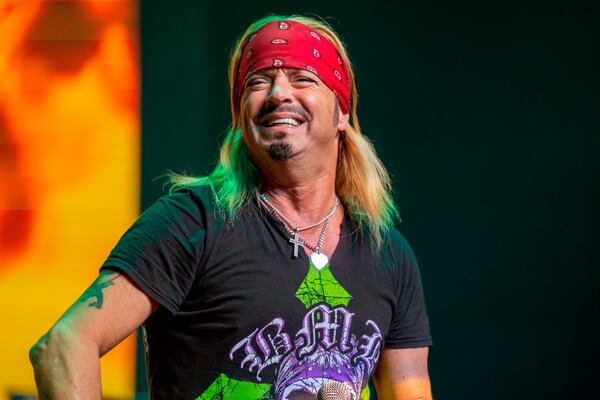 Bret Michaels performs during his 2021 Christmas Party. (Rob Grabowski/Invision/AP)