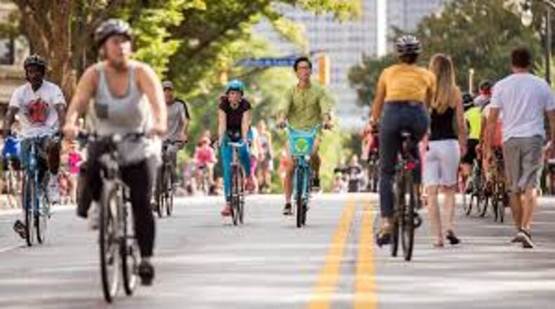 The Atlanta Streets Alive: Southwest program will open 3.4 miles of streets to people on foot, bicycle, or other human-powered wheels by creating a car-free zone for the community to play, exercise, and socialize from 2:30 to 6:30 p.m. Sunday, Sept. 29. CONTRIBUTED