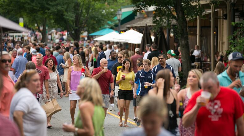 Canton Street is shut down for pedestrians only during the Alive After on the third Thursday of each month from April to October. PHOTO / JASON GETZ