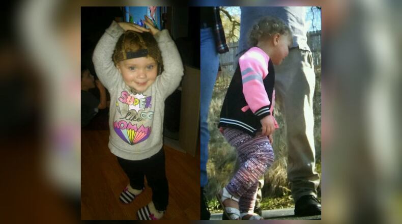 Baylee Sue Peeples was reported abducted by her father early Thursday morning. She was located Thursday afternoon.