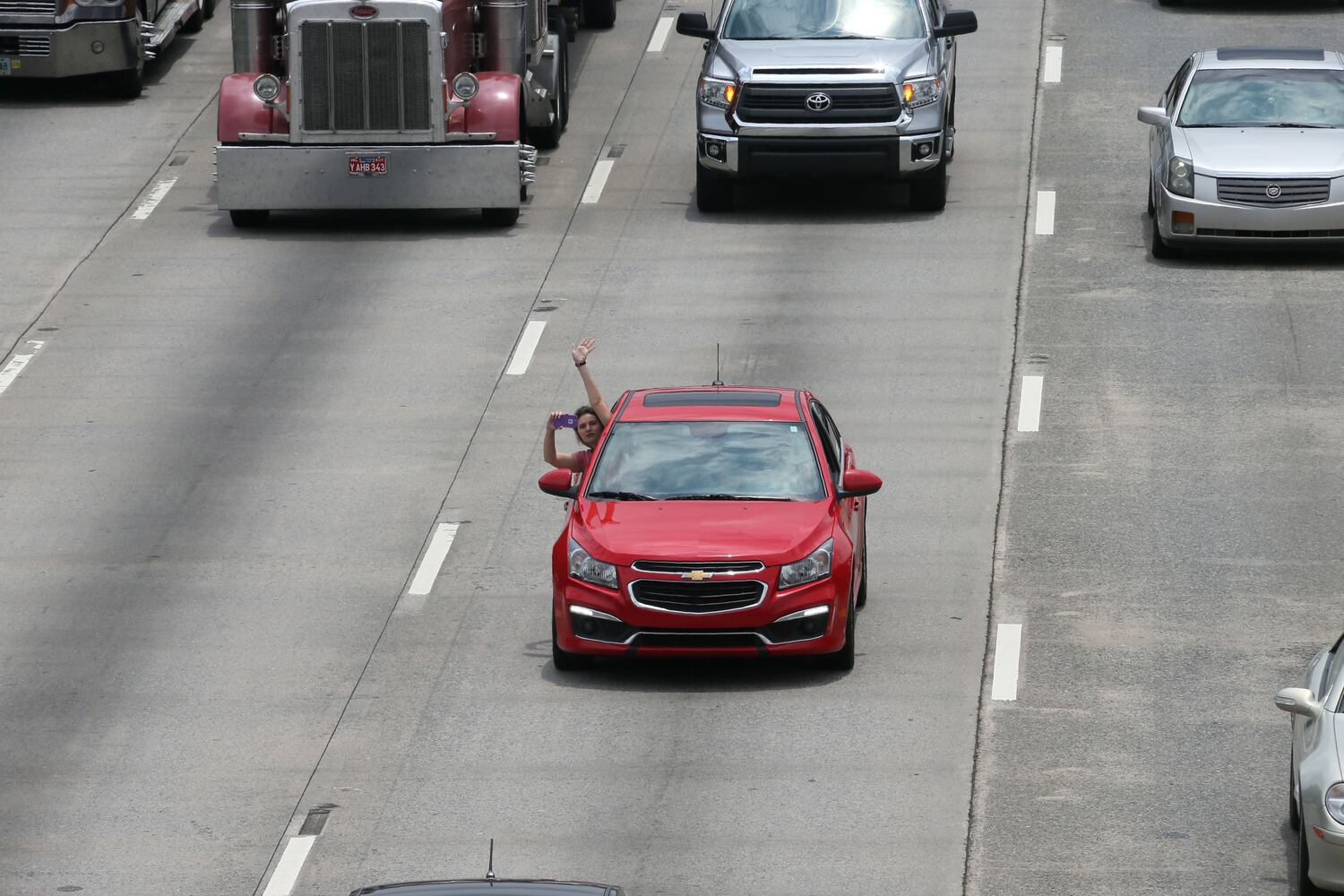 Motorcade for Lance Cpl. Skip Wells