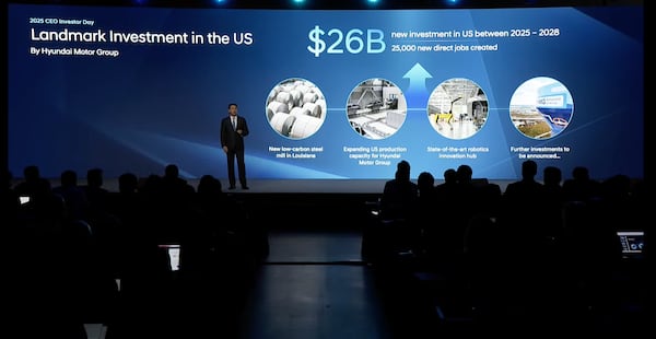 Hyundai Motor Co. CEO and President José Muñoz announced the second phase of construction and investment at the automaker's Georgia Metaplant on Sept. 18, 2025. This is a screenshot of Hyundai's annual investor meeting presentation in New York City.