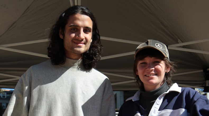 Naveen Bateman and Erin Faircloth are co-presidents of Farmers Market Friends, a UGA club that partners with Athens farmers to provide seasonal produce to students each week.