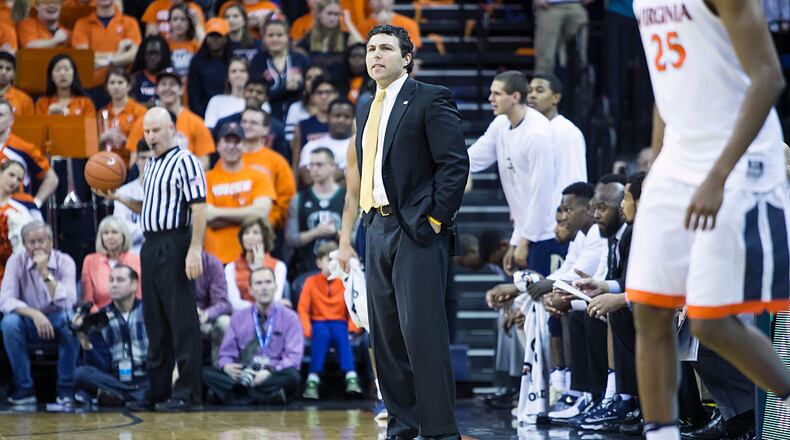 CHARLOTTESVILLE, VA - JANUARY 21: Head coach Josh Pastner of the Georgia Tech Yellow Jackets watches during Georgia Tech’s game against the Virginia Cavaliers at John Paul Jones Arena on January 21, 2017 in Charlottesville, Virginia. (Photo by Chet Strange/Getty Images)
