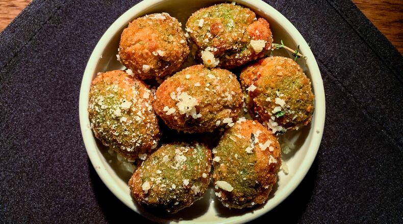 Ecco Buckhead's fried Cerignola olives are the salty yin to the restaurant's fried goat cheese yang.