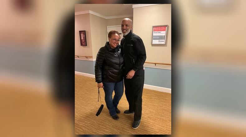 Duvall Watson Sr., who worked in real estate and previously lived in Delaware, was diagnosed with Alzheimer’s disease in 2011. At 65, he now lives in a memory care facility in Atlanta, where his daughter Keondra Williams (left) resides. CONTRIBUTED