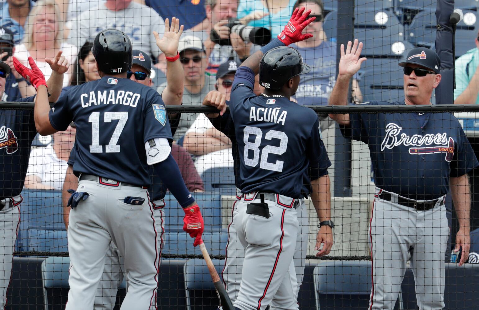 Photos: Braves fall to Yankees in eventful spring game