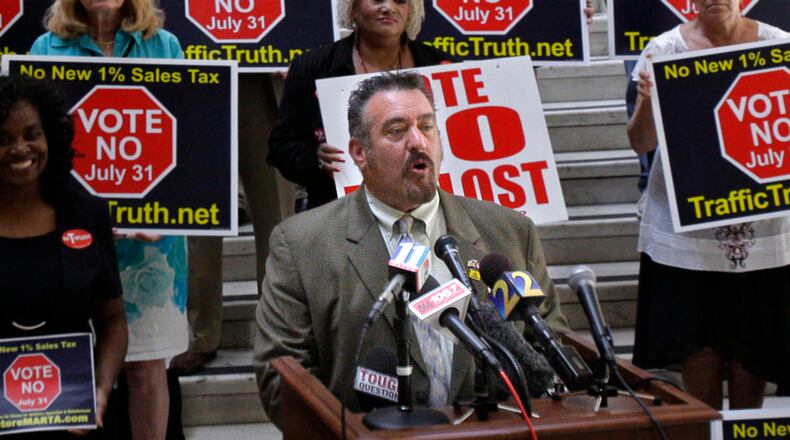 Jack Staver, one of the speakers against the TSPLOST referendum in 2012, would have to disclose donors to his advocacy groups under a bill in the General Assembly backed by House Speaker David Ralston, R-Blue Ridge. BOB ANDRES / BANDRES@AJC.COM