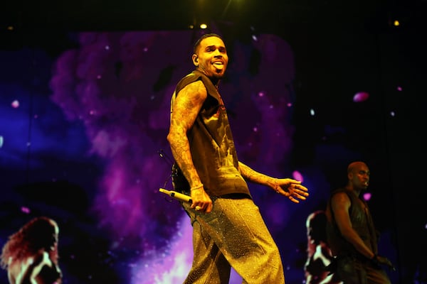 Chris Brown rocked sold-out State Farm Arena on Friday, July 5, 2024, with openers Muni Long and Maeta. (Robb Cohen for the AJC)