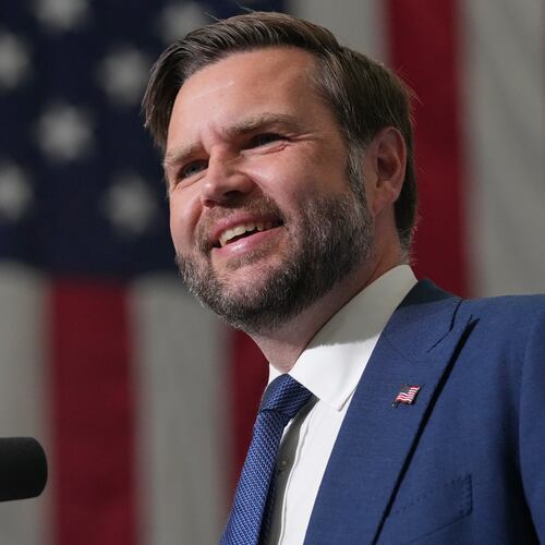 Vice President JD Vance speaks about efforts to combat fraud during an event at the Wisconsin Air National Guard facility at Milwaukee Mitchell International Airport, Wednesday, July 8, 2026, in Milwaukee. (AP Photo/Mark Schiefelbein, Pool)